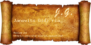 Janovits Glória névjegykártya